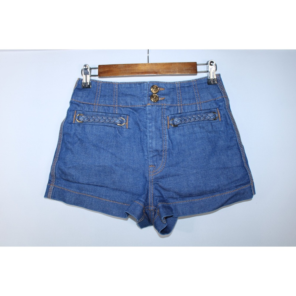 Zimmermann Women's Size 0 Blue Denim 2" Inseam Booty Shorts